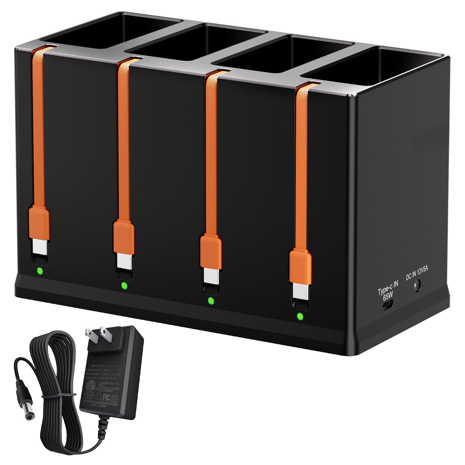 4-Slot Battery Charger for Moultrie Edge Batteries, Compatible with Edge/Edge 2
