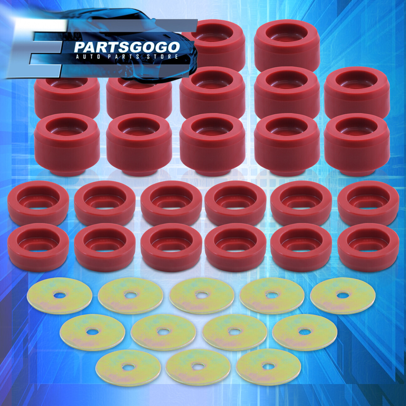 For 00-06 Chevy Suburban Tahoe / GMC Yukon 1500 Body Mount Bushing Kit Red 24PCS