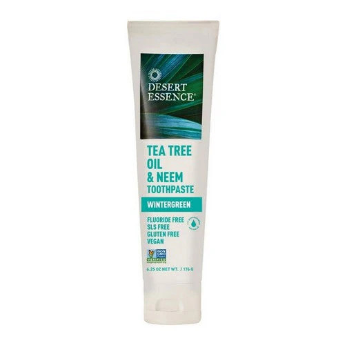 Desert Essence, Tea Tree Oil And Neem Toothpaste Wintergreen, 6.25 Oz