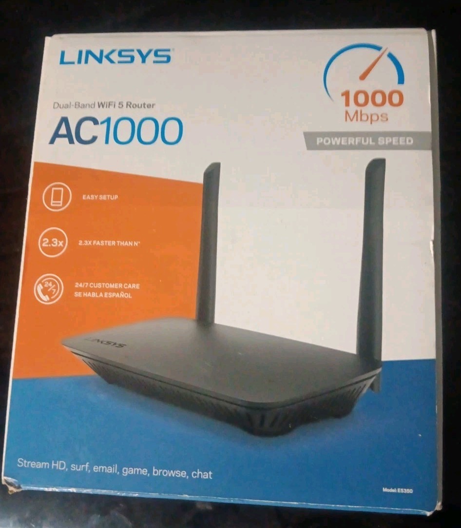 Linksys AC1000 Dual-Band WiFi 5 Router 1000Mbps E5350