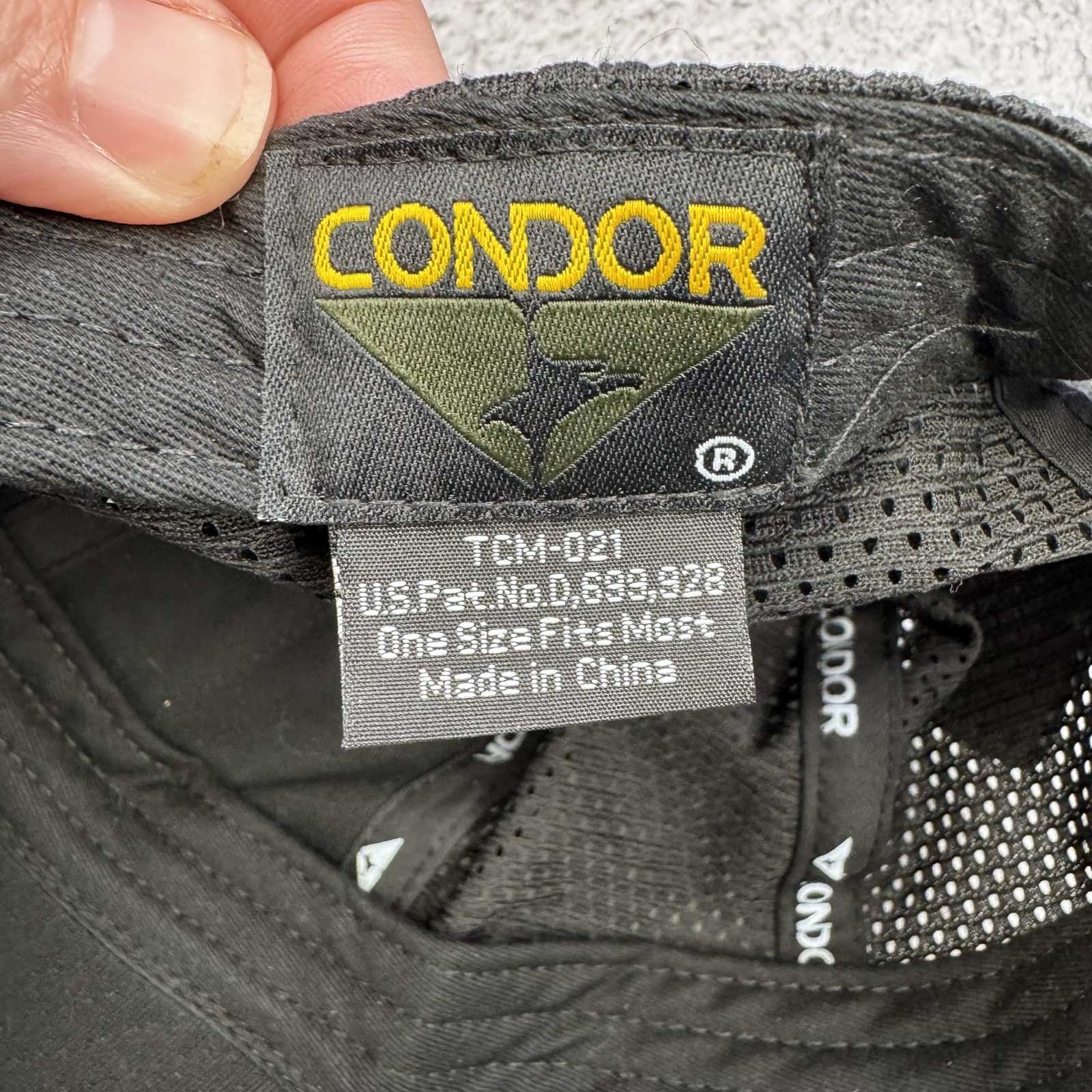 Condor Tactical Mesh Back Adjustable Cap Multicam Black Patch Mens One Size Hat