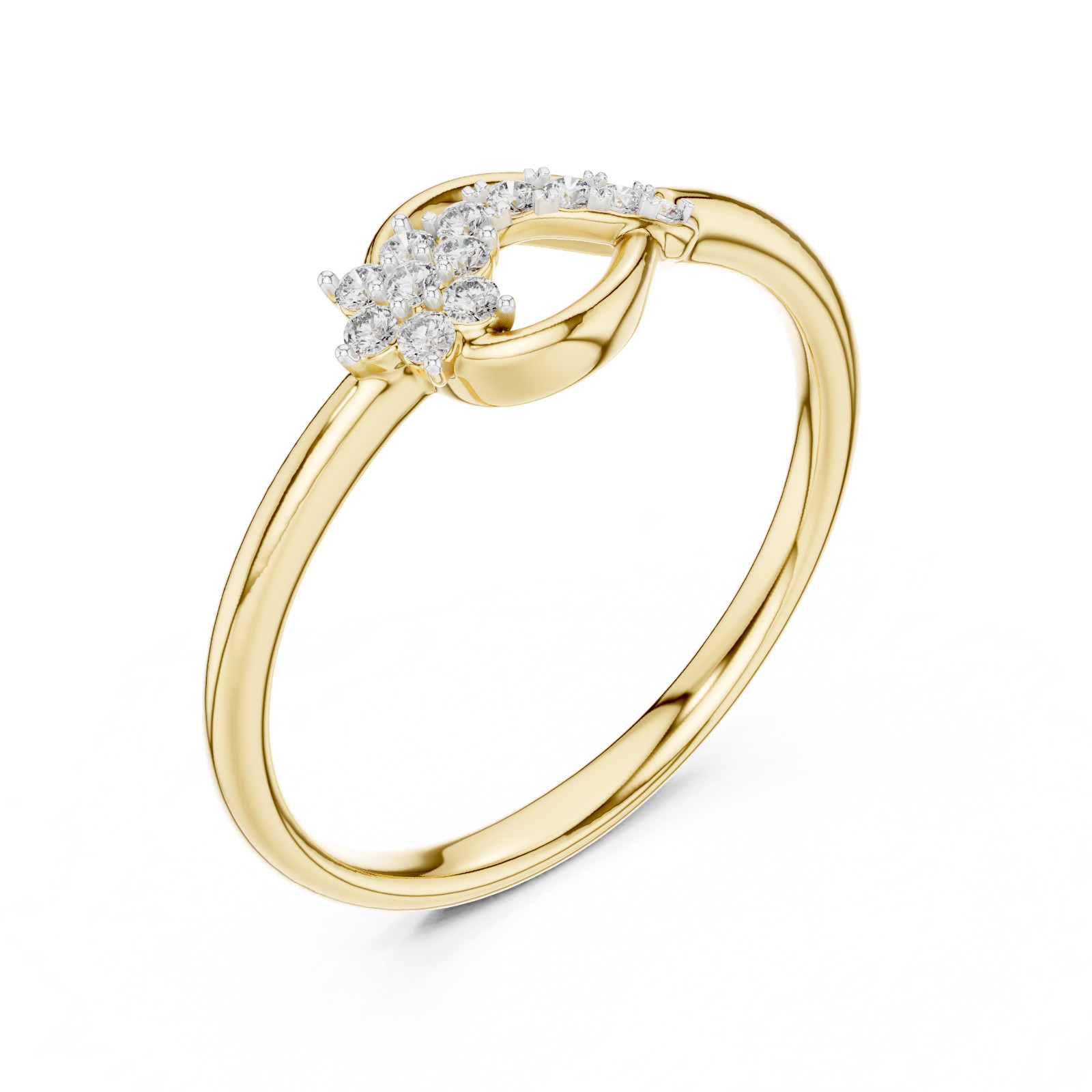 2 Gm Certified Lab Grown White Diamond Round 925 Silver Ring Gift For Her