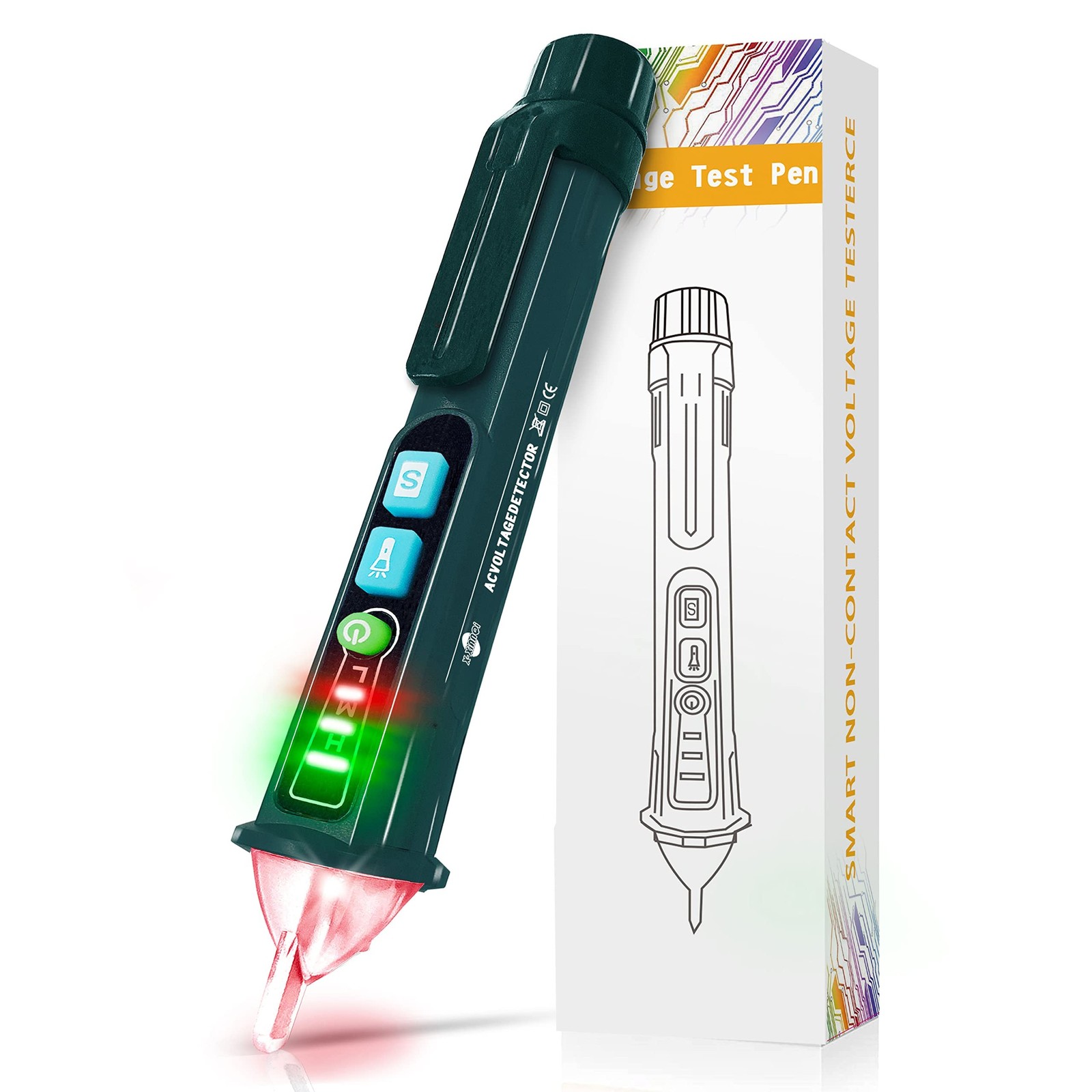 Voltage Tester, Non-Contact Voltage Detector, Dual Range Electrical Tester, 1...