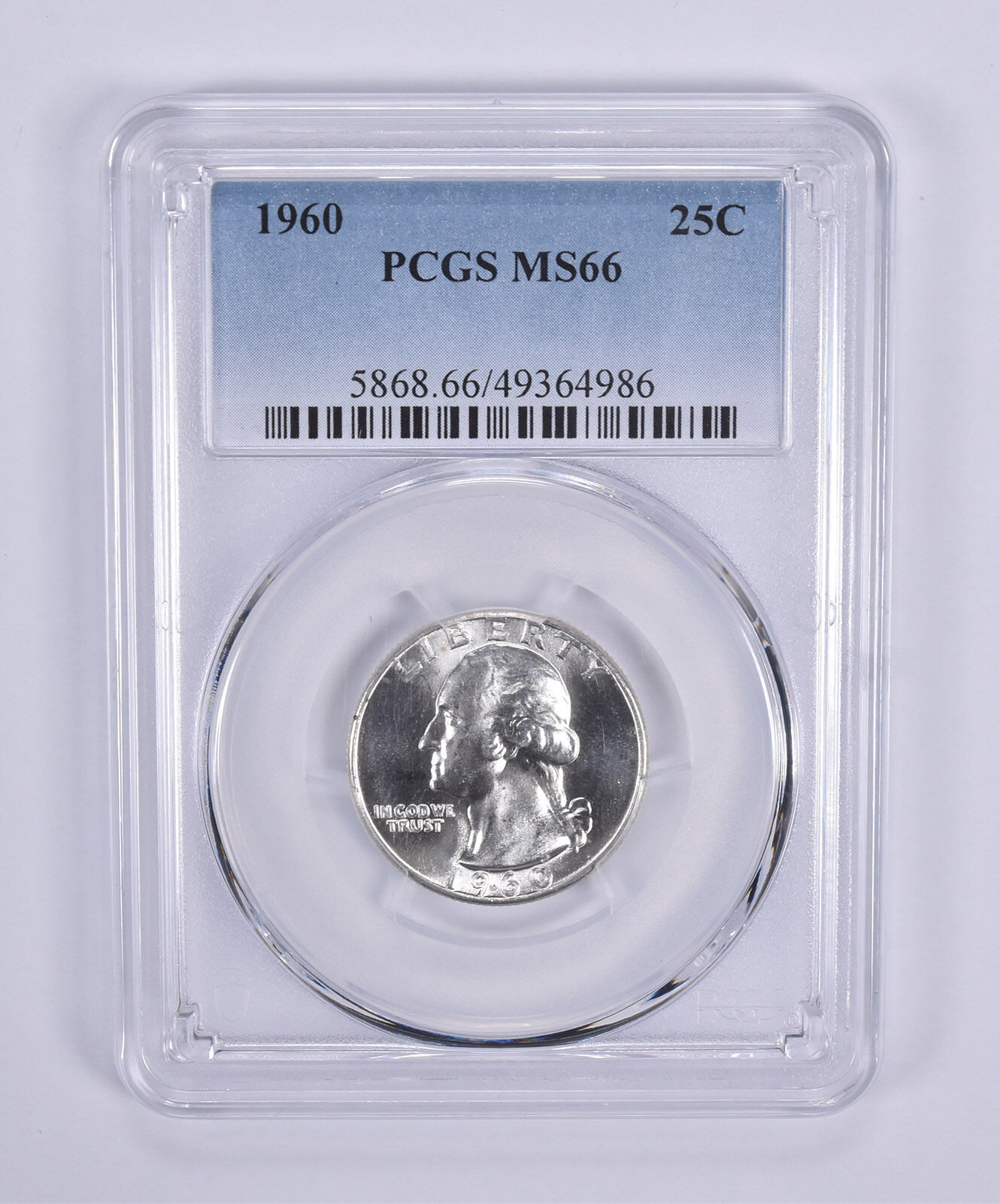 1960 Washington Quarter MS66 PCGS Blue Label