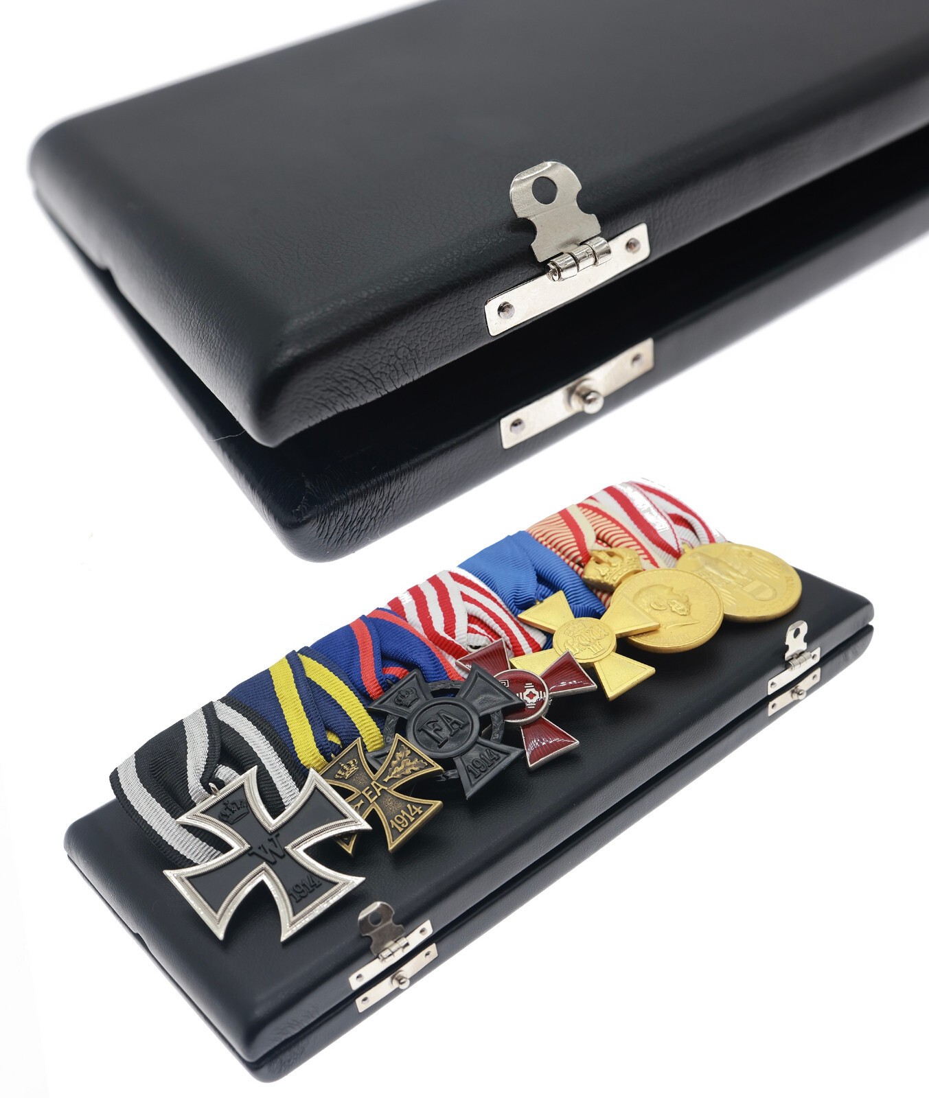 Reproduction WW1 German METAL Medal Bar 7R WITH COLLECTION BOX