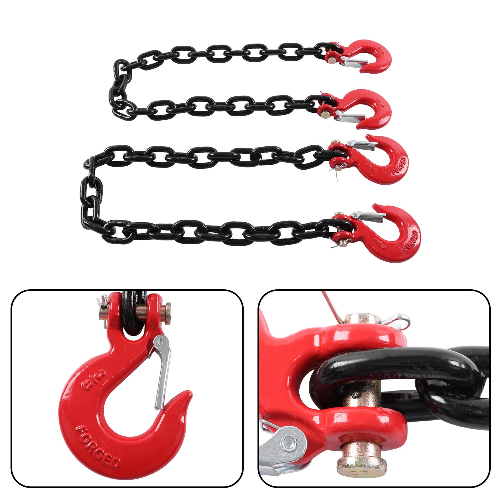 G80 Tow Chains Trailer Safety Chains With G70 3/8" × 36 " Double hook