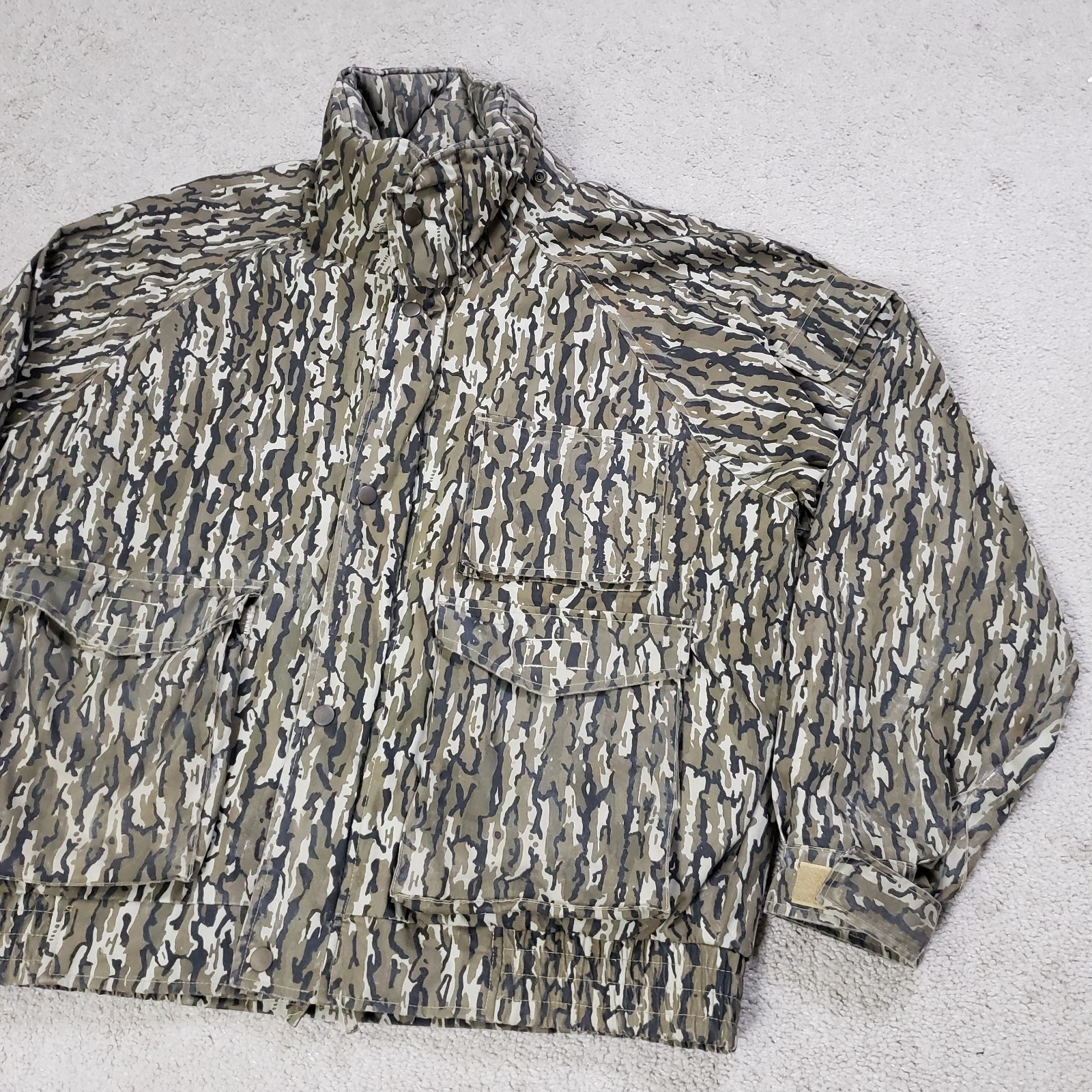 VTG Gamehide Jacket Men L Brown Bottomland Camo Turkey Duck Shell Loops WP-3