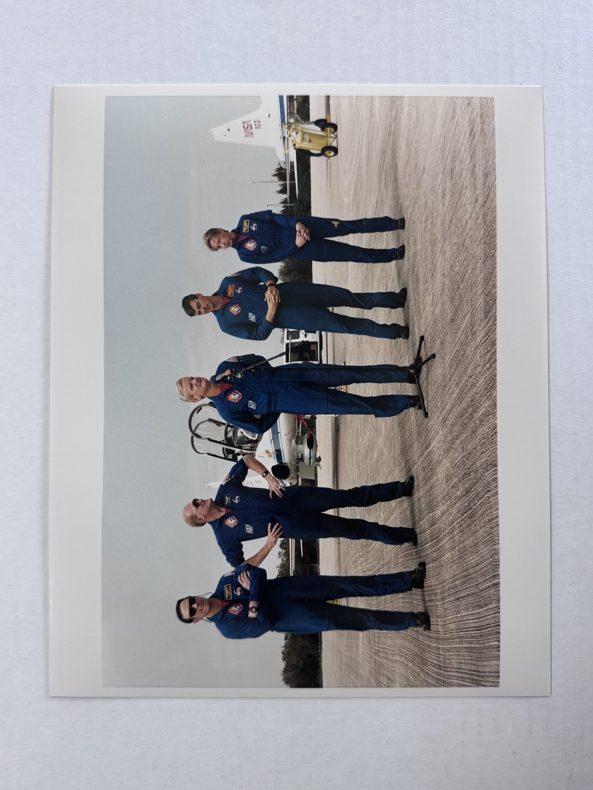 NASA STS-62 Crew Arrival at Shuttle Landing Facility Press Photo B