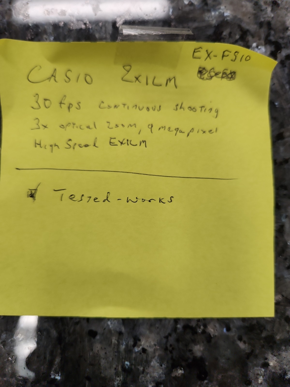 Casio Exilim ES-FS10 High Speed Digital Camera, TESTED