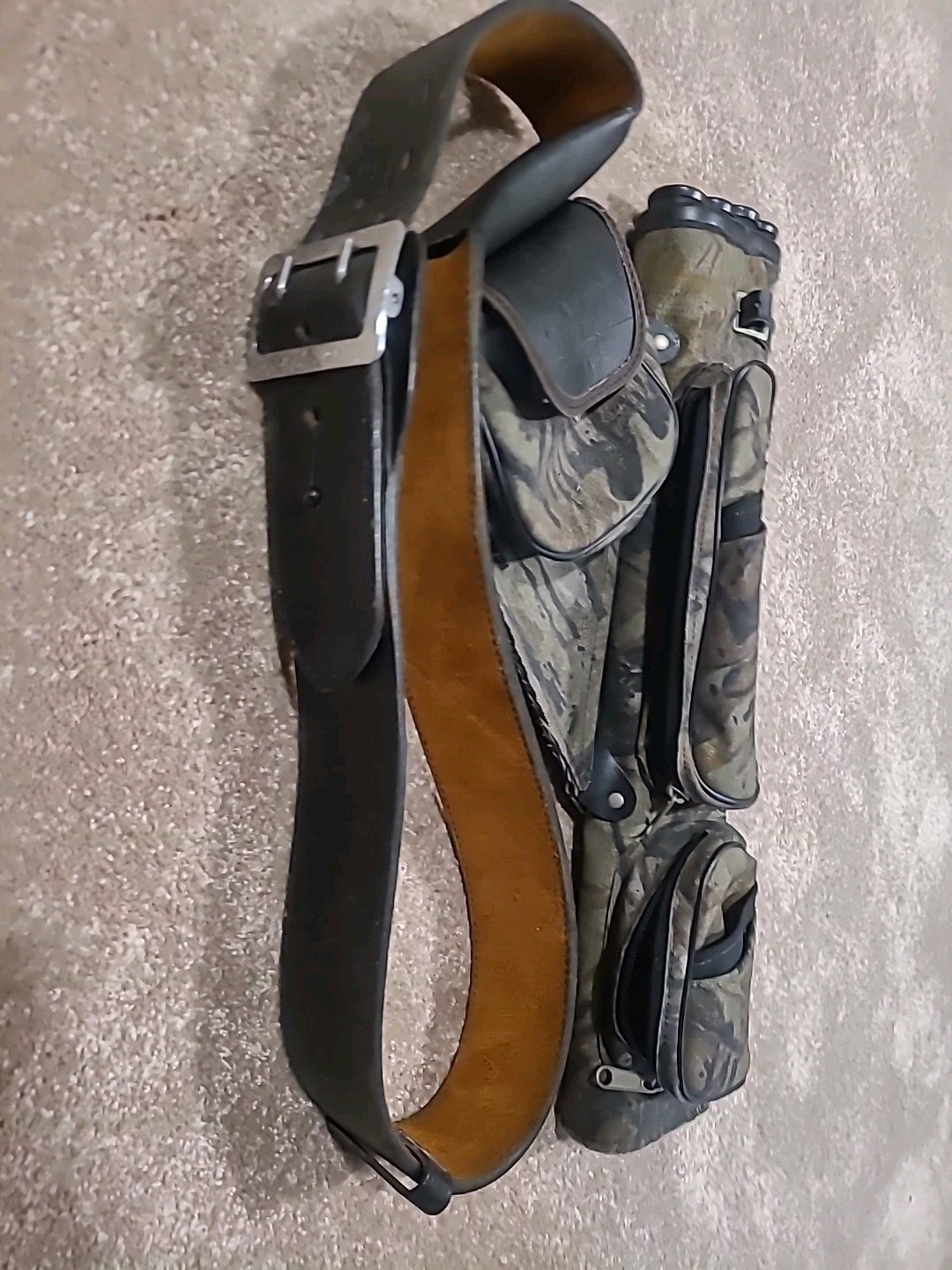 Side Leather Belt Quiver Camo Arrow Archery