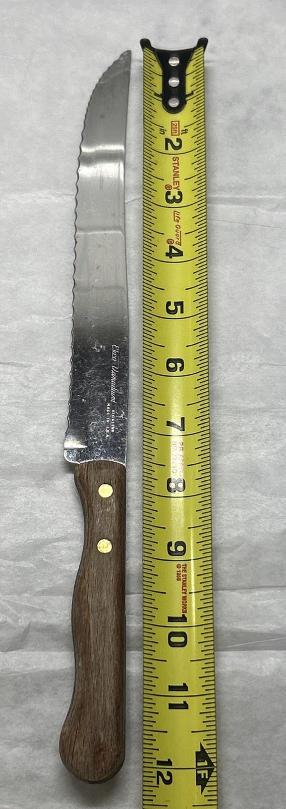 Vintage Ekco Eterna 8” Chef's Knife + 2 Ecko Knives & Fork **Read
