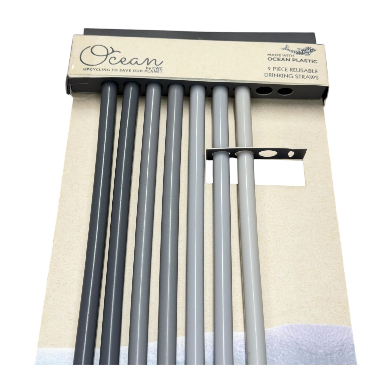 Ocean Reusable Straws Set Made With Recycled Ocean Plastic 7 Pack