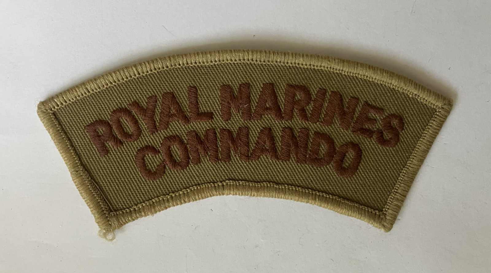 British elite Royal Marines Commando desert subdued shoulder tab