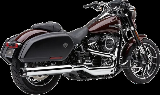 Cobra Chrome Neighbor Hater Dual Cut Slip On Muffler Sport Glide FL 107 18-21