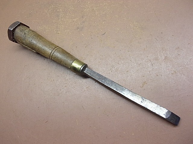 Vintage Unbranded 3/8" Straight Edge Chisel 9 1/2" Long Nice Woodworking Chisel