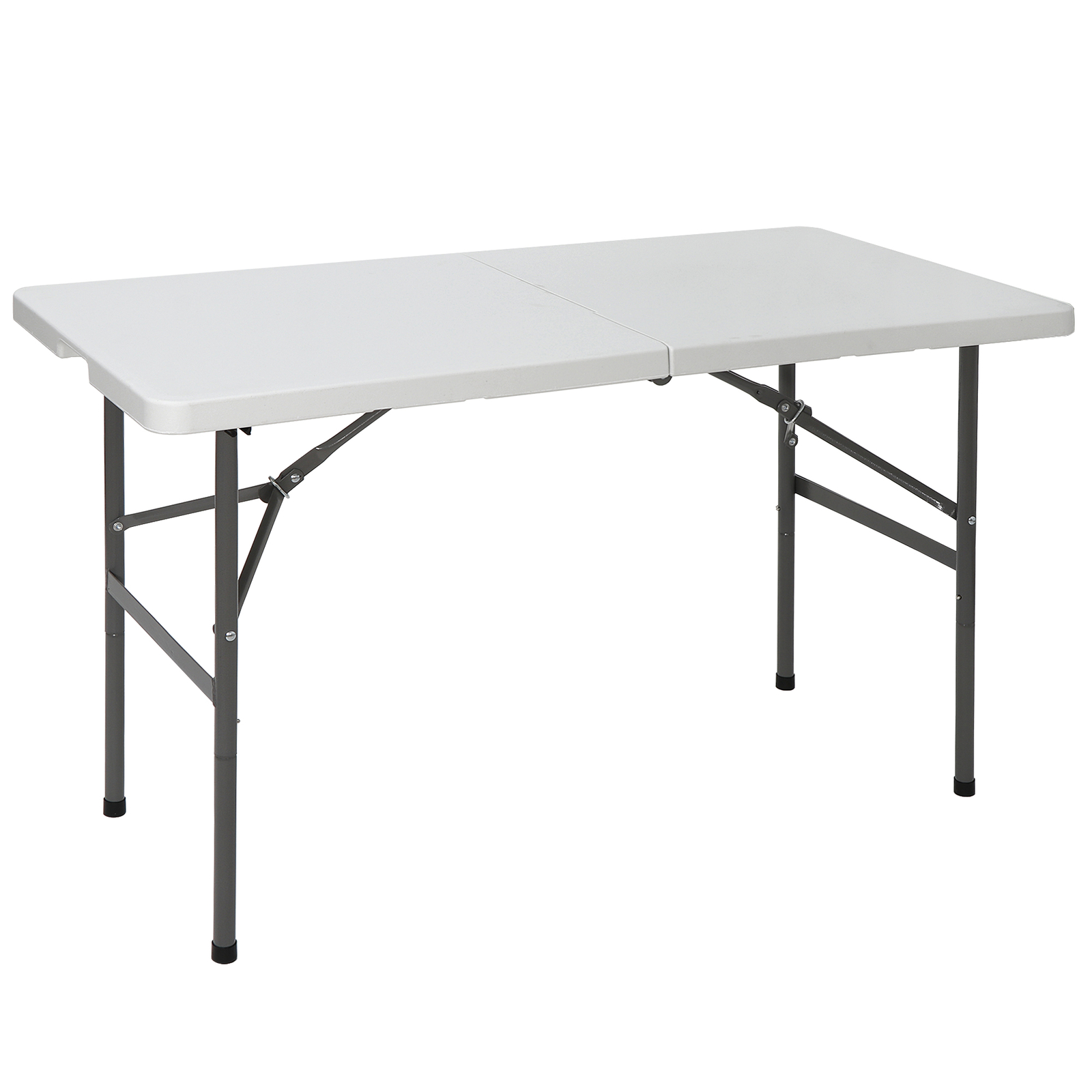 4' Plastic Indoor Outdoor Picnic Party Portable Folding Table Camp Dining White