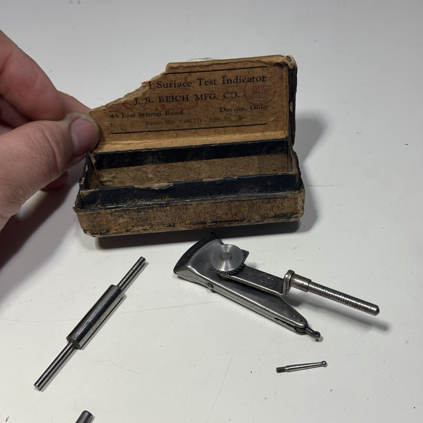 Vintage J.R. Reich Universal Surface Indicator Machinist Tool w/ Box