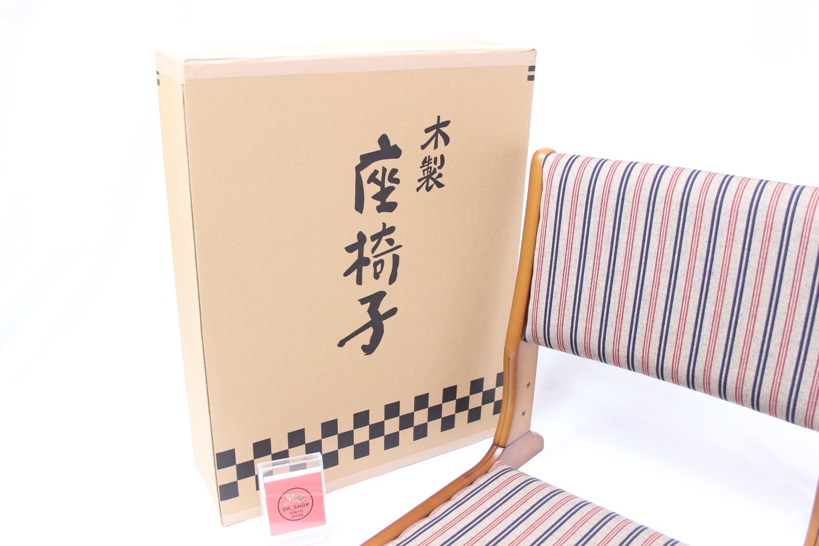 Tatami floor chair Zaisu made in Japan 1 unit W17.3 x D20.6 x H18.1 inc.