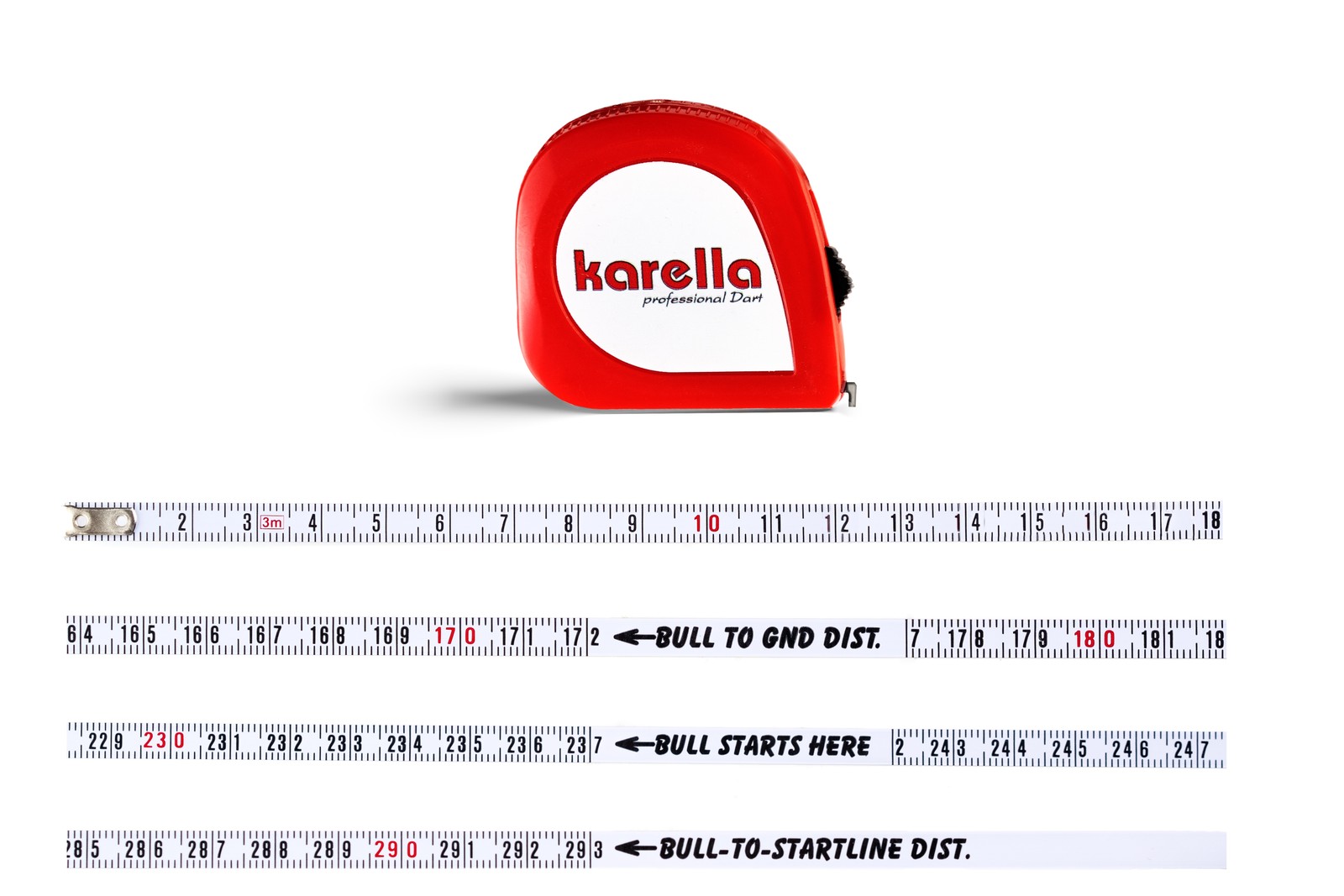 Karella Dart measuring tape red