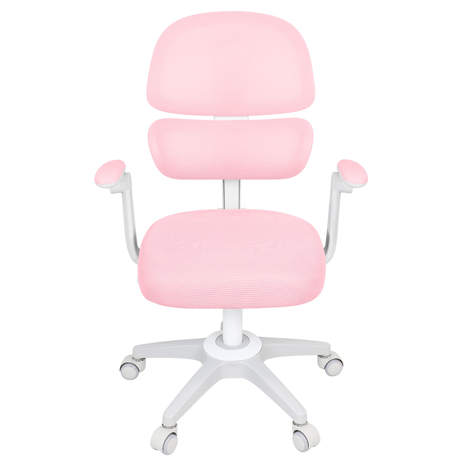 Pink/Gray Kids Study Computer Chairs Back-Following, Sit-Locking, 360° Casters