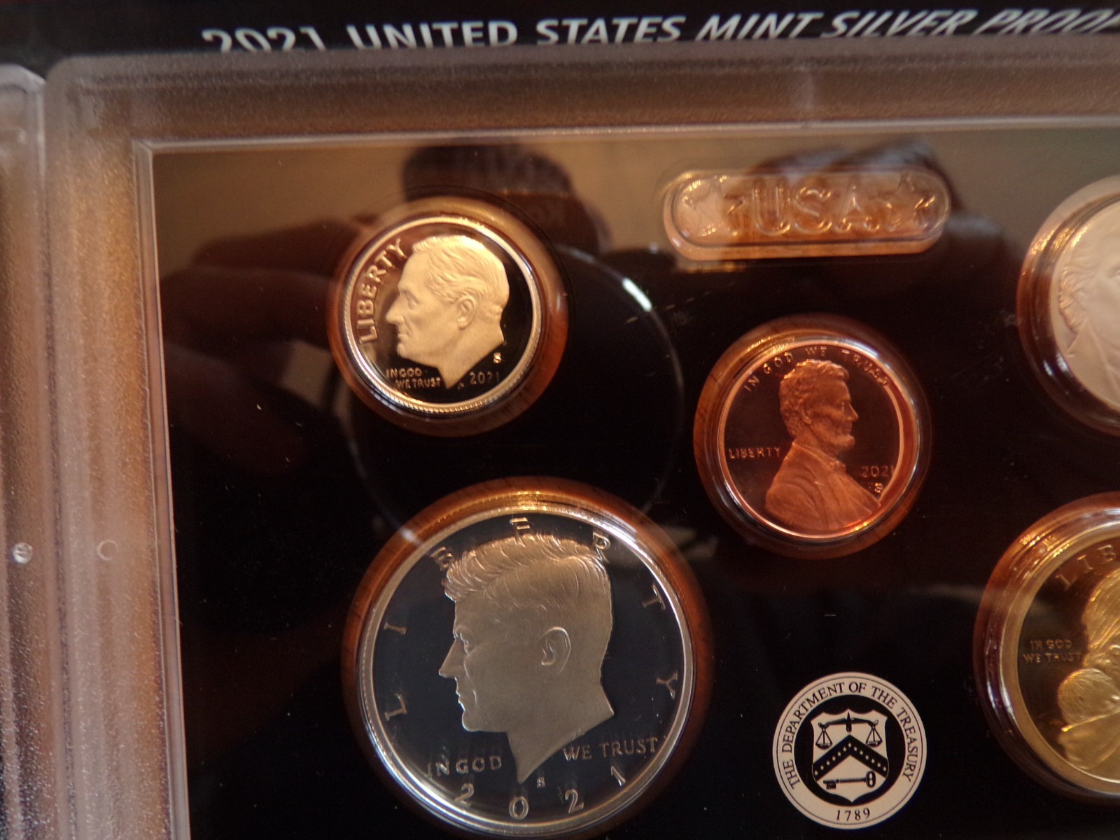 2021 s United States Silver Proof 7 coin Set.