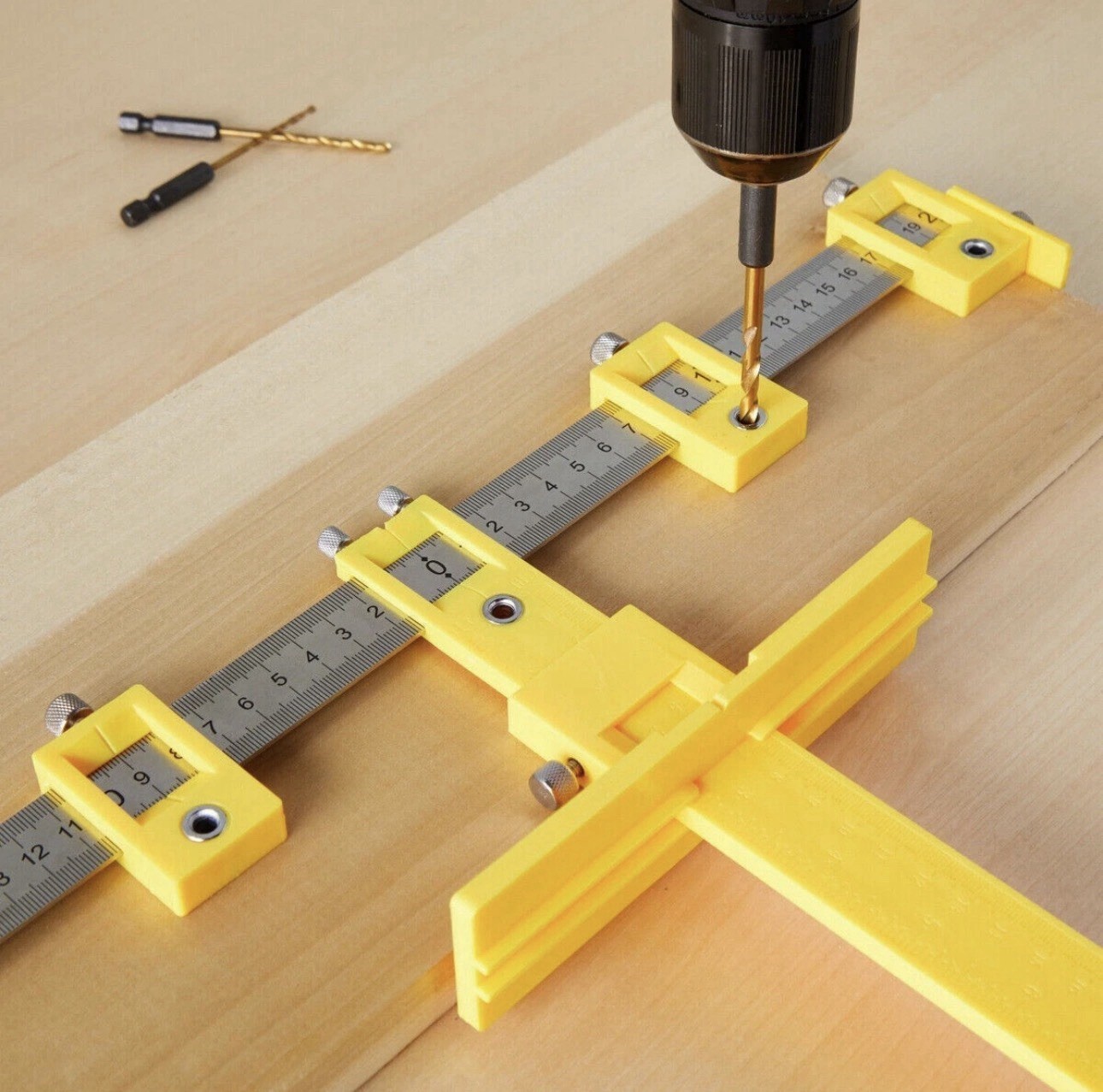 Cabinet Hardware Jig Adj. Punch Locator Handle Template Tools Drill Guide (C)