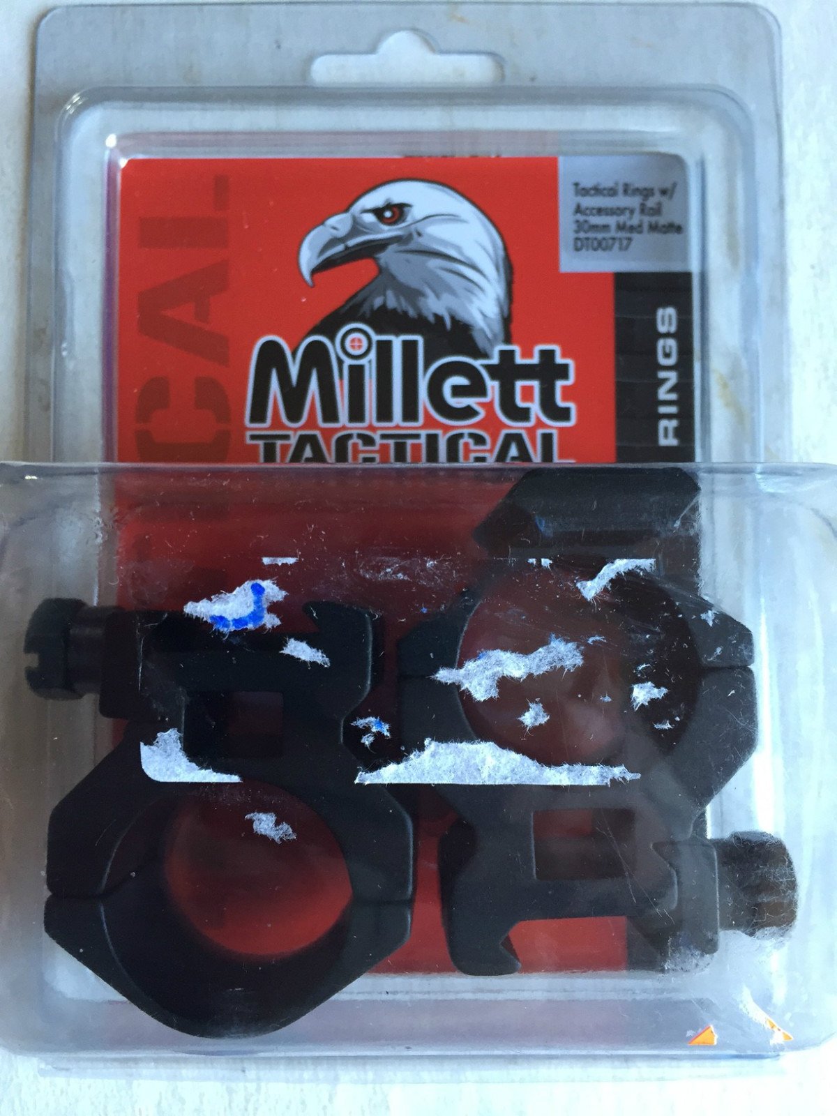 Millett 30mm Med  Matte Tactical Rings w/Accessory Rail, DT00717