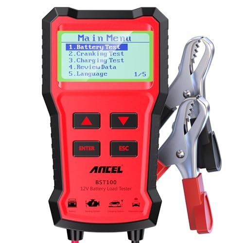 BST100 Car Battery Tester 12V, 100-2000 CCA Load Tester Digital Automotive
