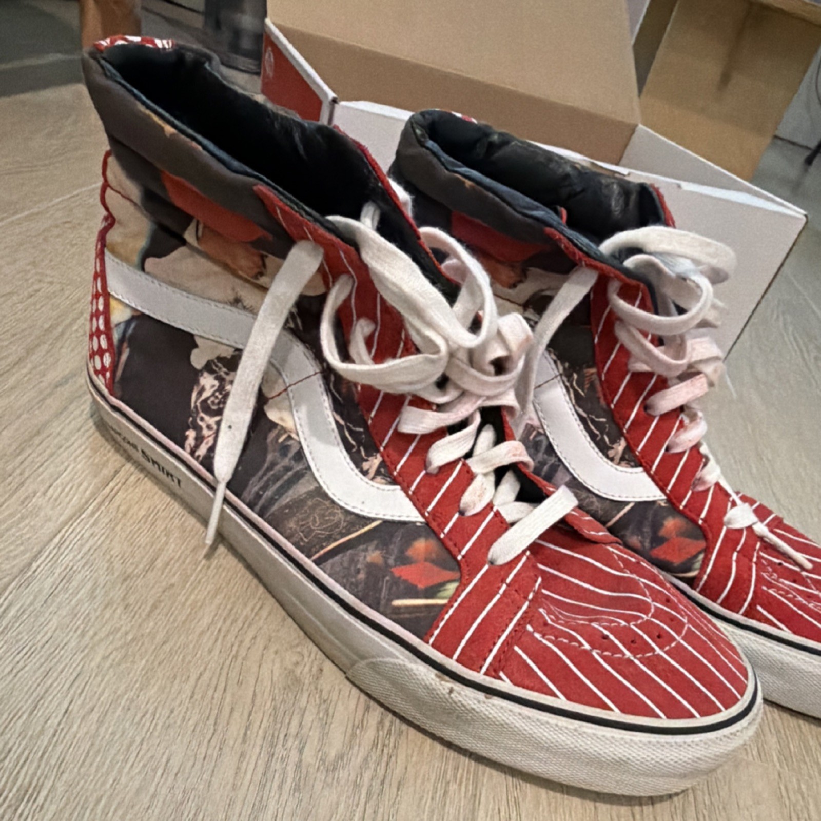 Vans Sk8-Hi Reissue Supreme Comme des Garçons Red Men's Skate Shoes US 11