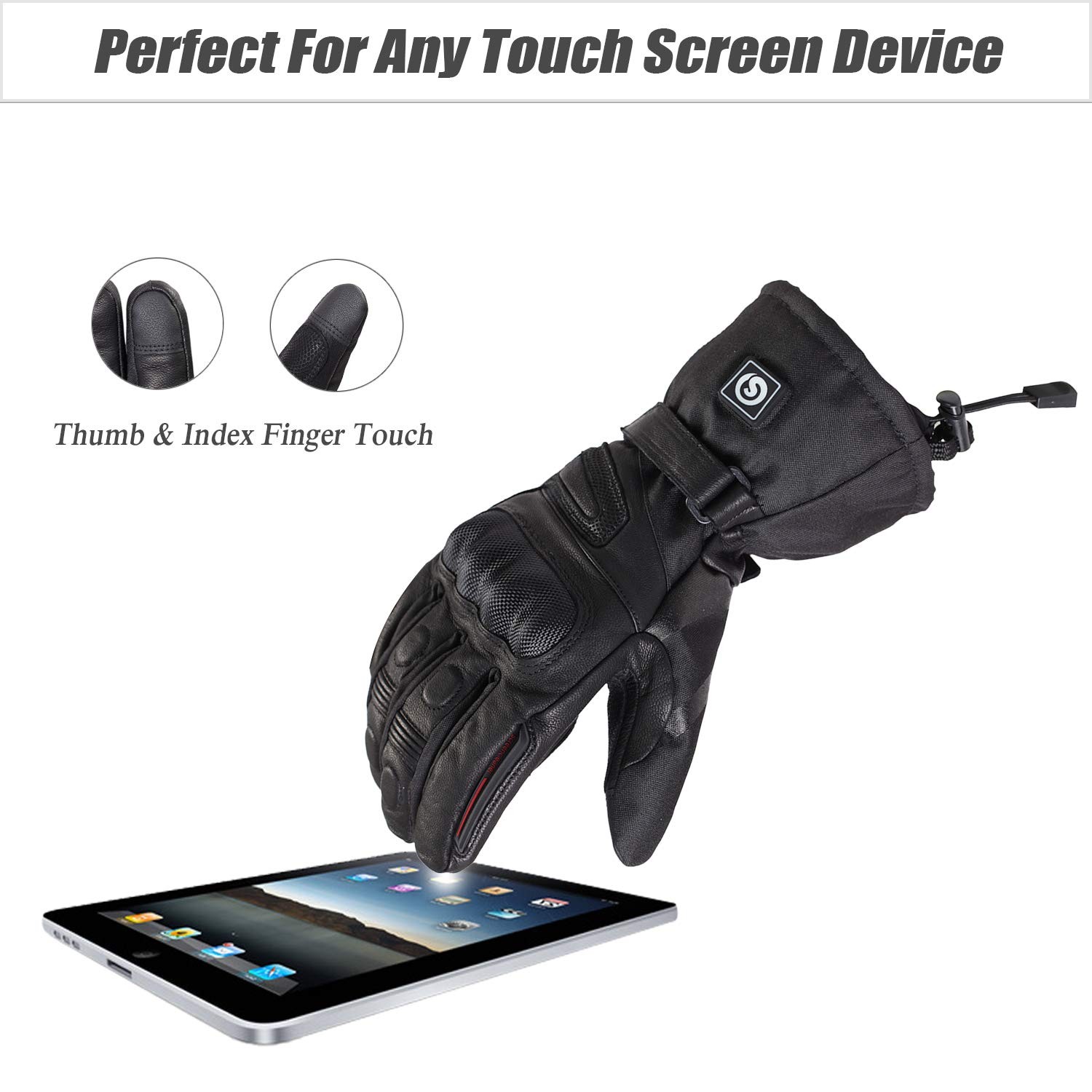 Heated Gloves for Men & Women, Electric Heated Gloves for Motorcycle, Skiing,...