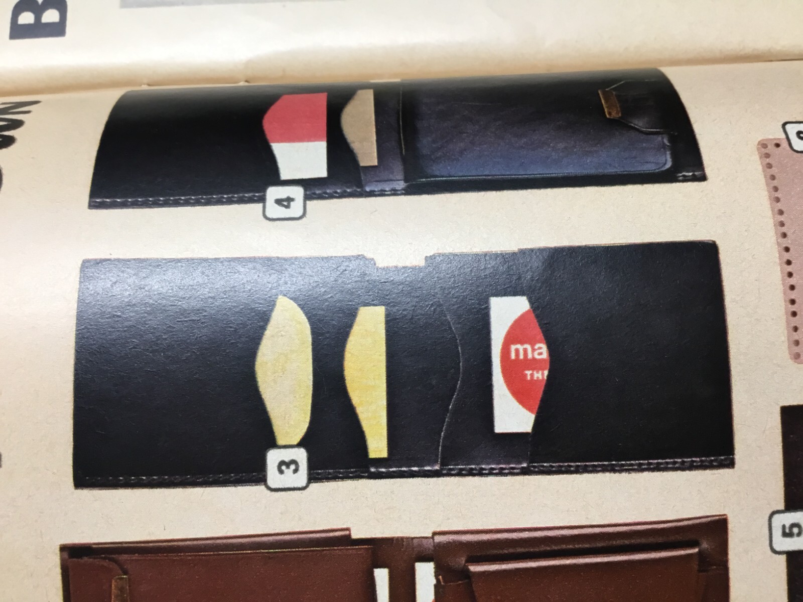 ECONO billfold Liner TandyLeather, NEW OLD STOCK Black
