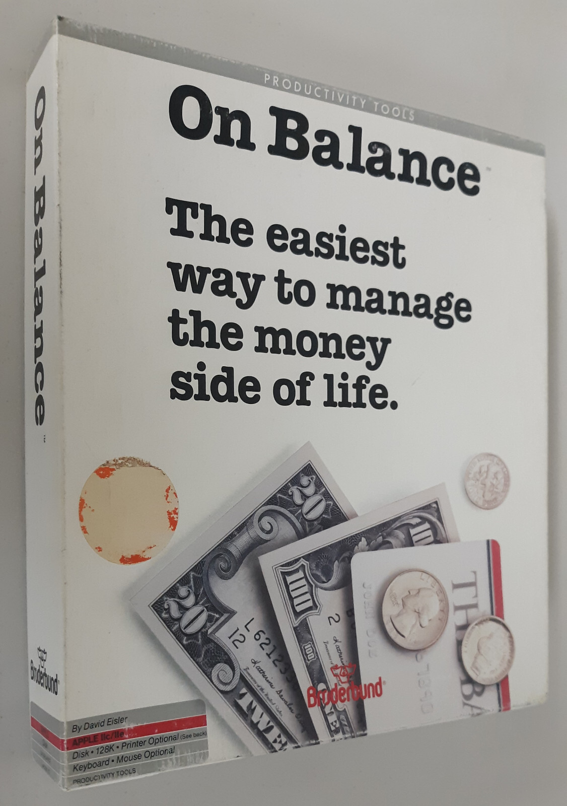 On Balance - For Money Management by Broderbund for Apple IIe,IIc,IIgs 1986