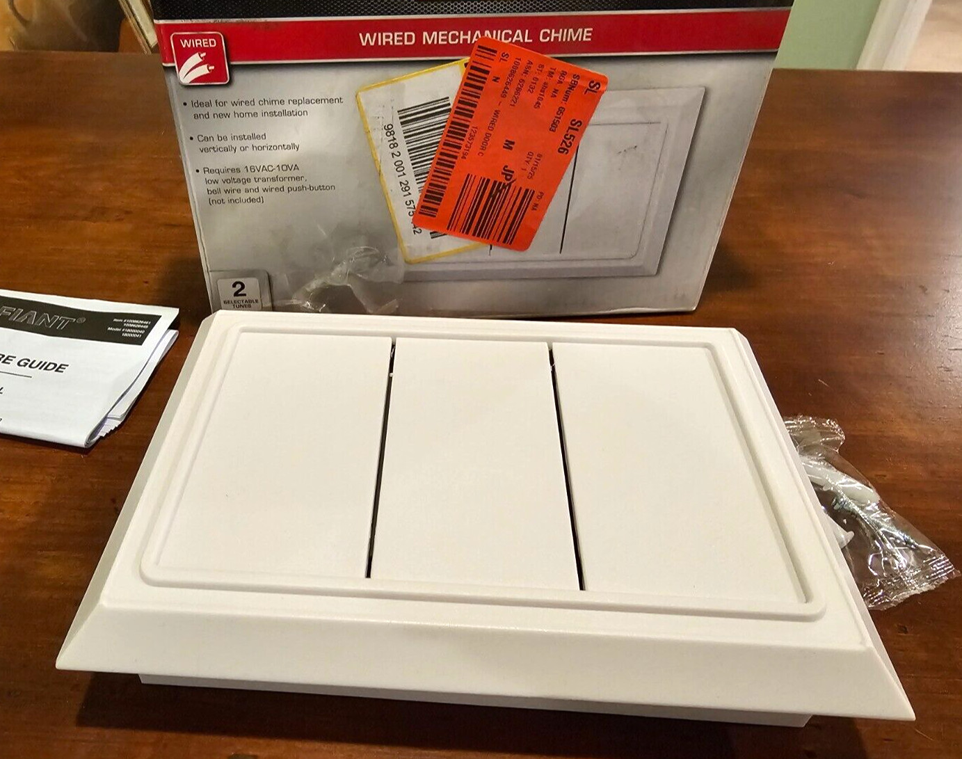 Defiant Wired Door Chime  White