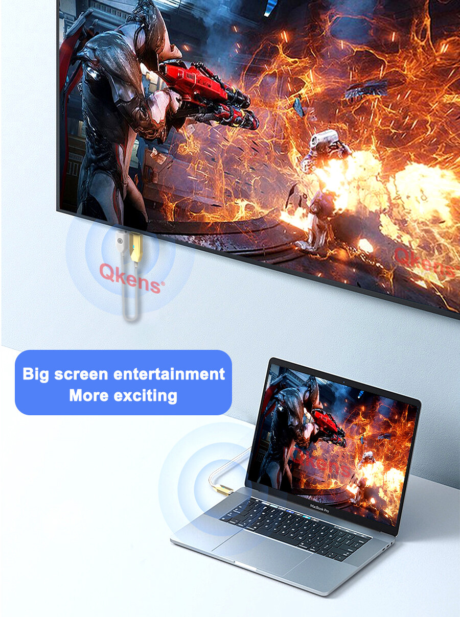 30m Wireless Transmit Display Cable USB HDMI Extender Video Transmitter Receiver
