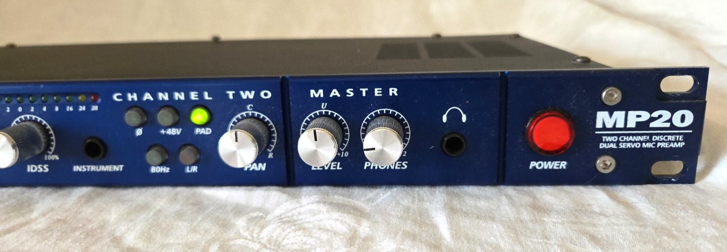 Presonus MP20 Two Channel Microphone Preamp USA - Rack Mount - Tested & Working