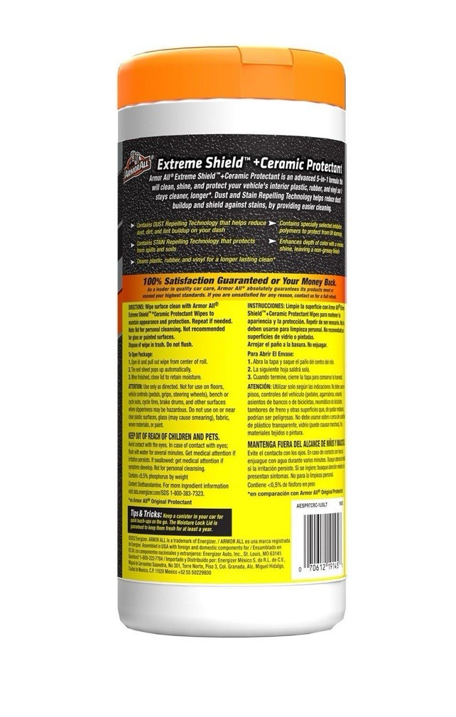 AmorAll Extreme Shine + Ceramic Wipes, 25 Count