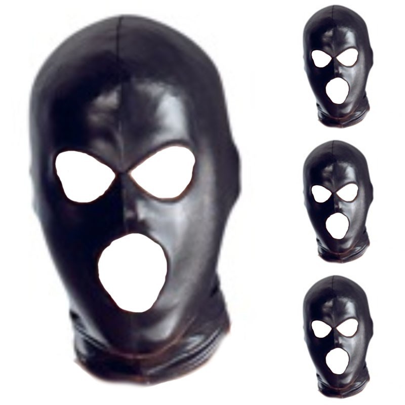 Head 3 Holes Cover Halloween Carnival Wetlook Hood Head Cover High Quality