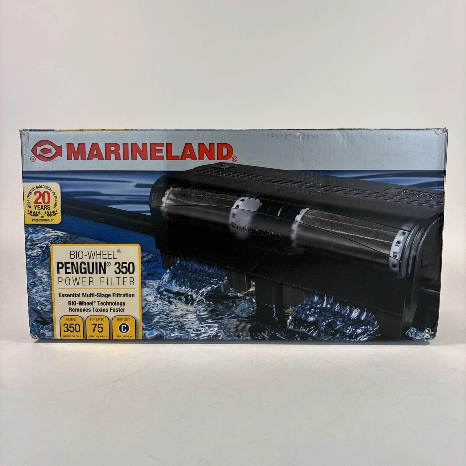MARINELAND PENGUIN 350B BIO-WHEEL AQUARIUM POWER FILTER  Up To 70 Gallon Tanks