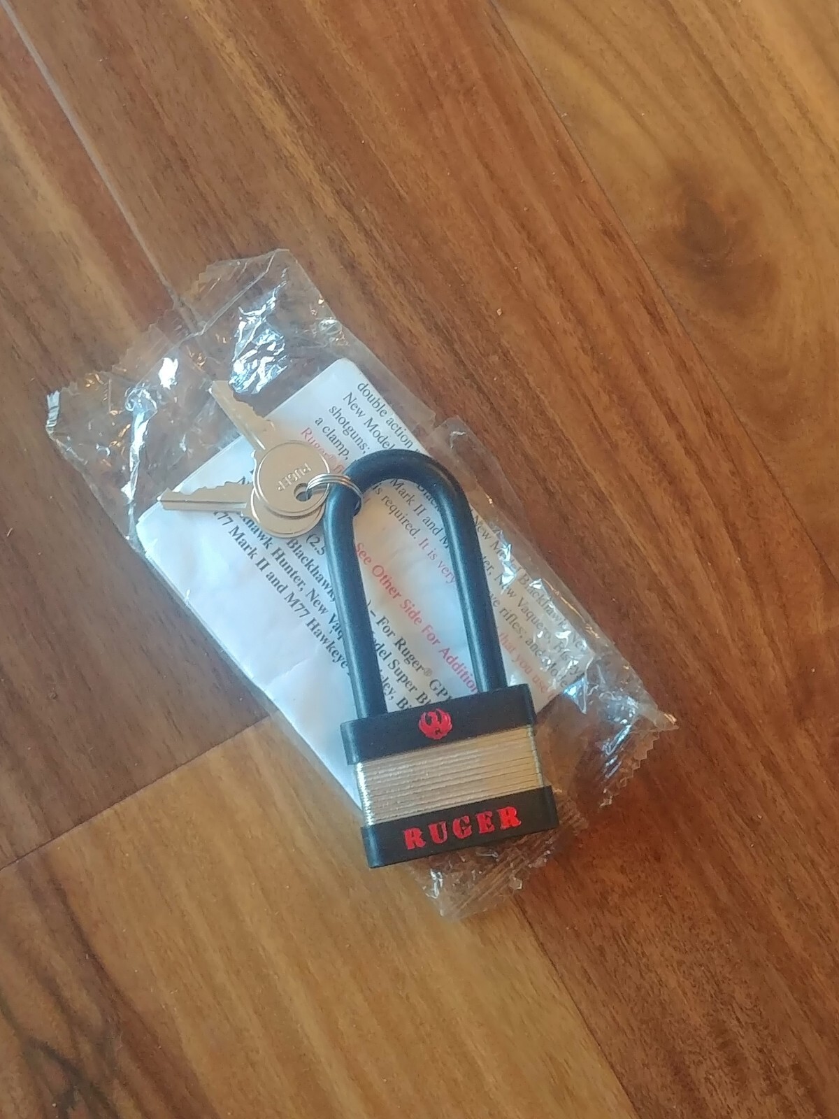 Ruger Gun Lock Padlock No. 5025A with 2 Keys