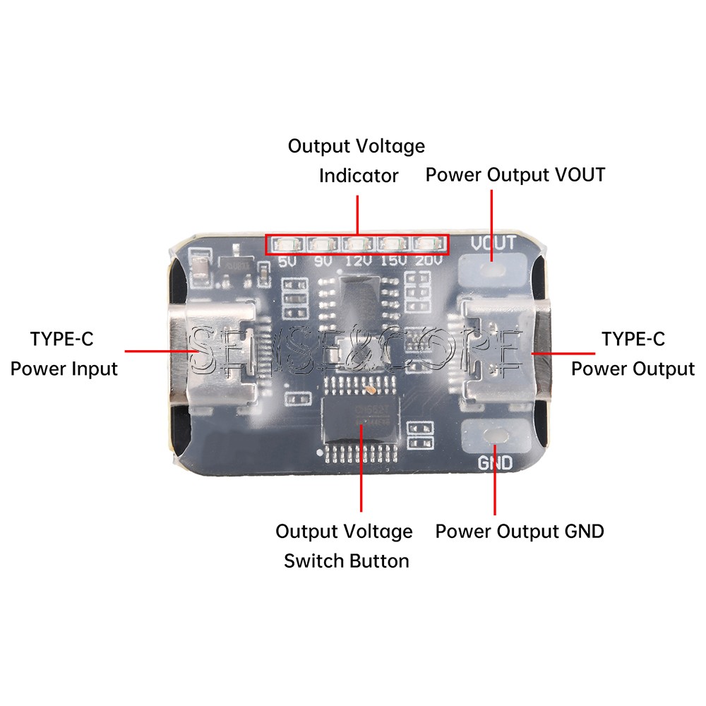 PD2.0/3.0 Fast Charging Decoy Module adjustable voltage Aging Test 5V~20V output