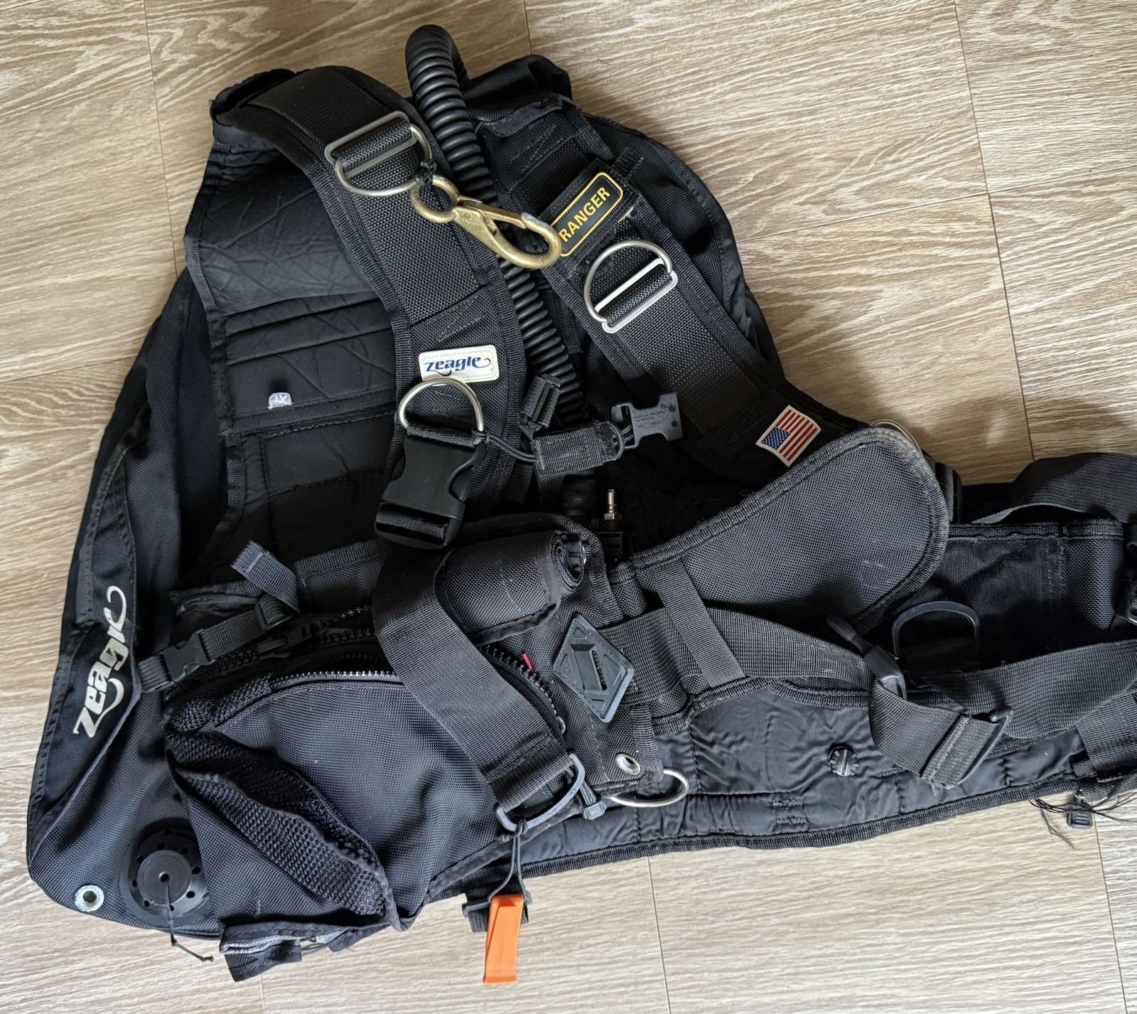 Zeagle Ranger BCD Size XL Scuba Diving Buoyancy Compensator 4 PARTS Repair AT65