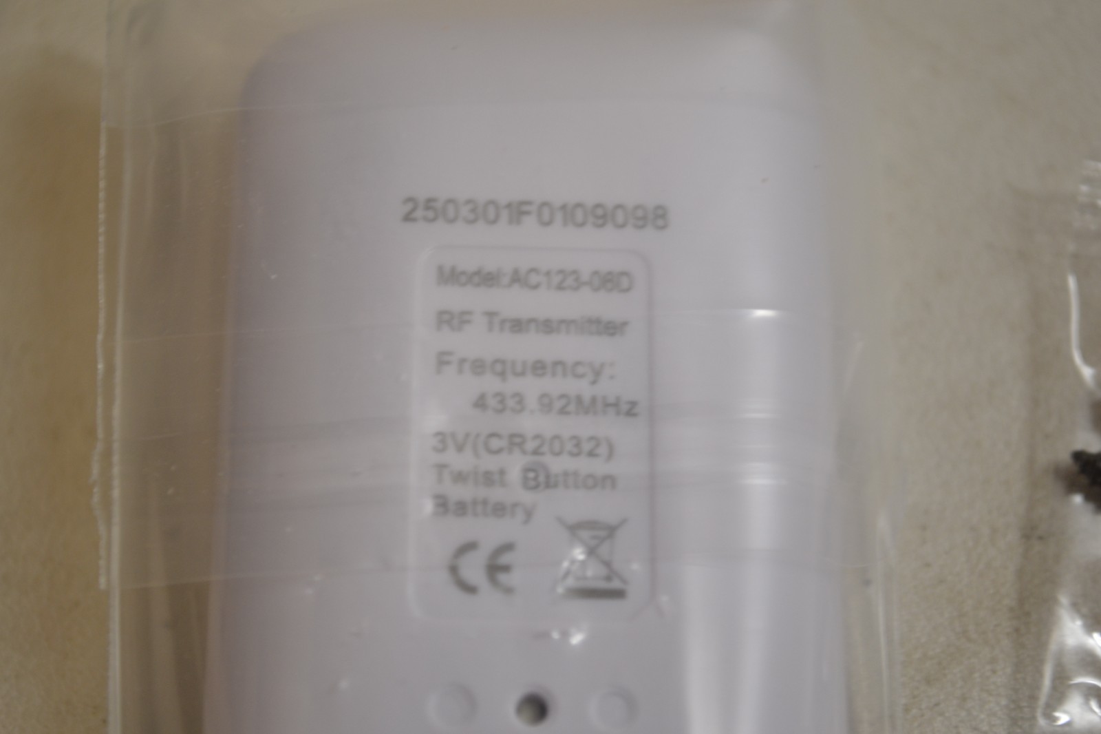 AC123 Hand-held Emitter AC123-06 433.92MHZ