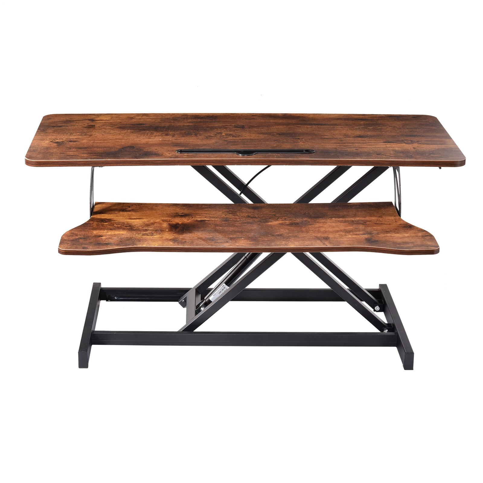 37" Standing Desk Riser Keyboard Tray Stand Up Desk Converter Rustic