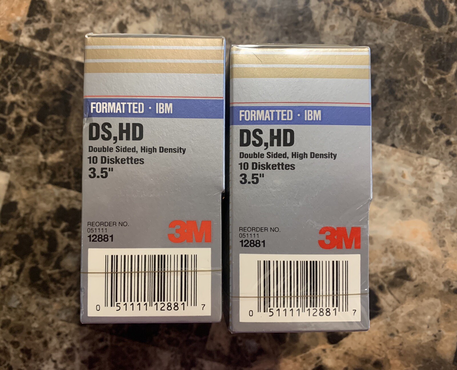 Set Of 2- 3M Imation Diskettes 3.5” 10 per package Double Sided High Density