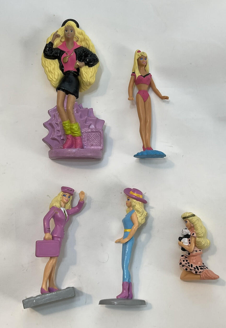 Vintage 1992 Barbie Applause PVC Figure Lot Fashion Print