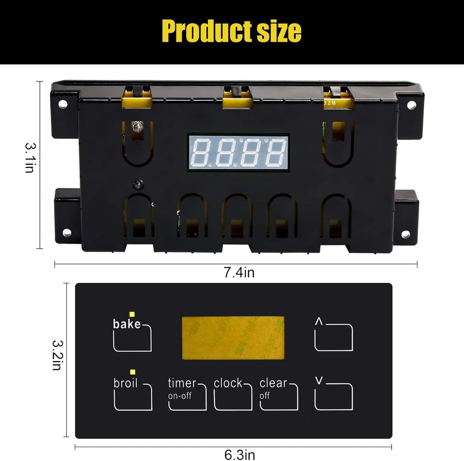 5304518661 Range Oven Control Board - Reliable Timer for Kenmore and Electrolux
