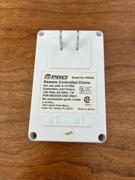 X10 Pro Remote-Control Chime: Model PHH02