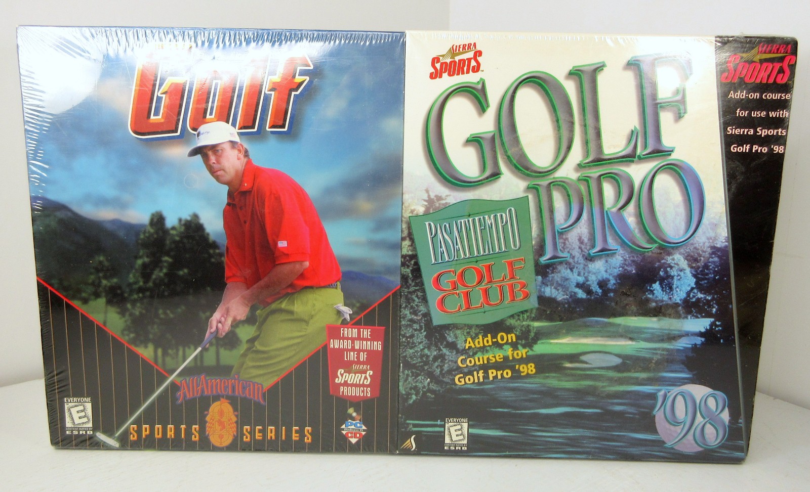 Sierra Sports Golf Pro '98 & All American PC Computer Game CD Double Pack SEALED