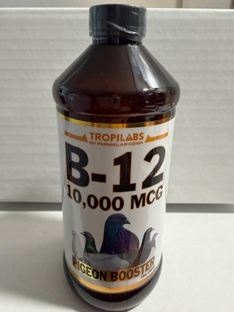 TROPIbyFARMALAB  B-12 10.000MCG - ALL PIGEON booster  16 OZ