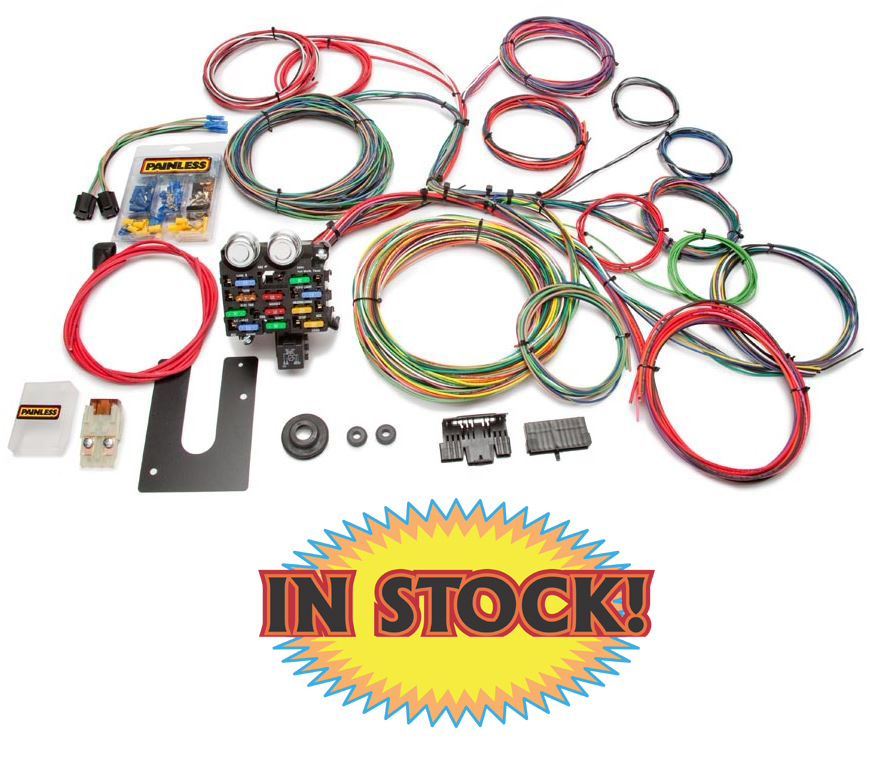 Painless 10102 - Universal 21 Circuit Streetrod Harness - Non GM Keyed Column